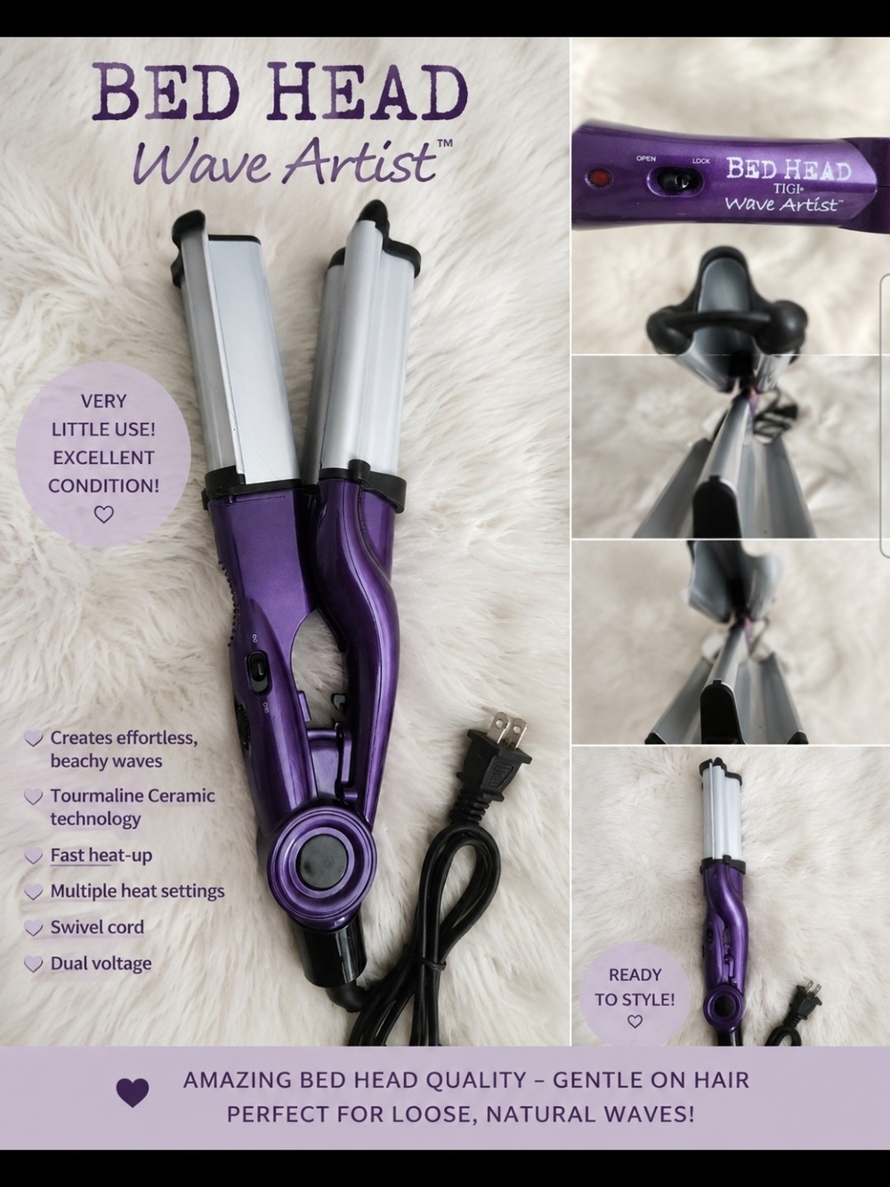 Bed Head Wave Artist Hair Waver in Purple and Silver
